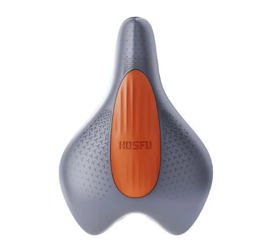 Gray and orange HOSFU Gen 4 trainer on a white background