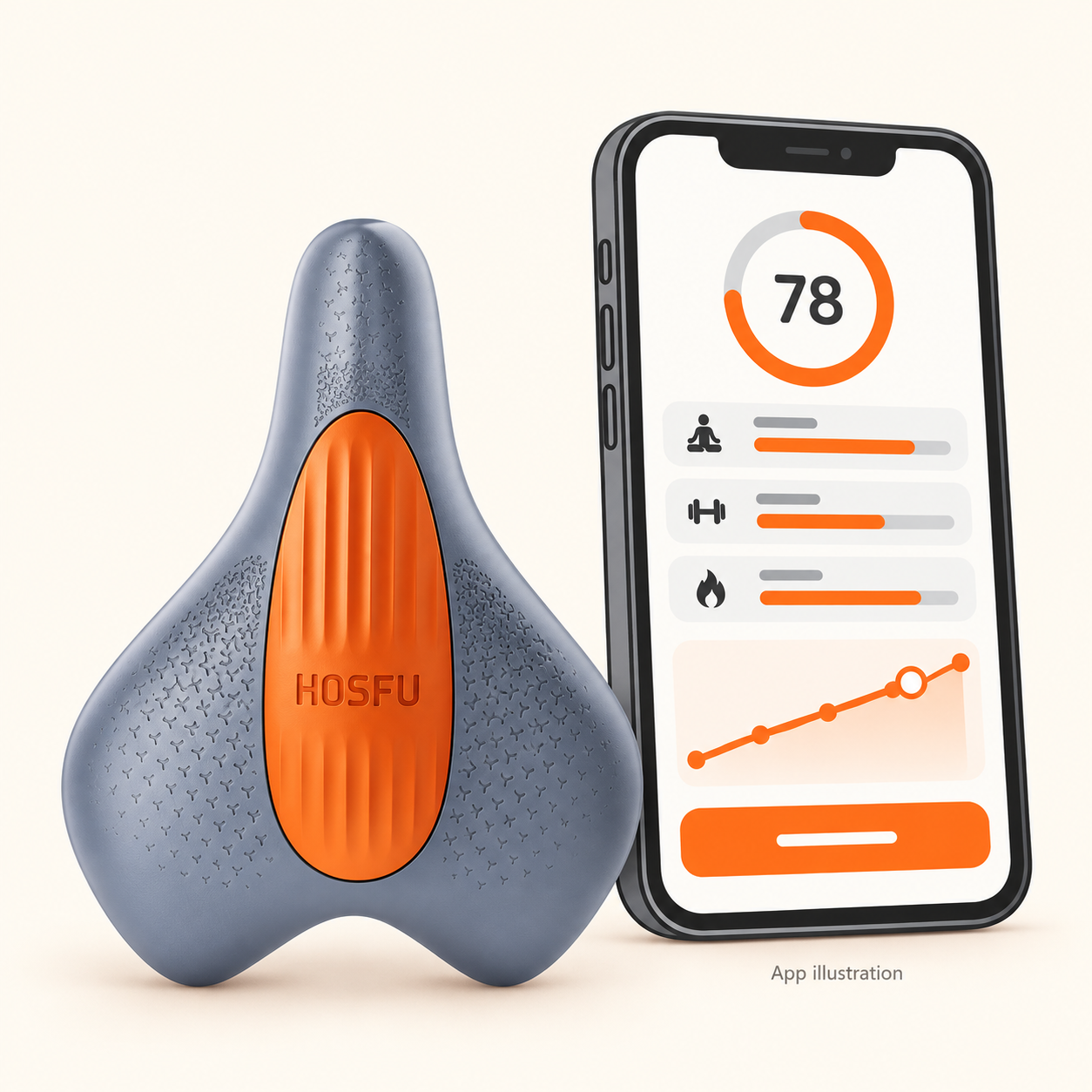 Gen 4 sit-on device and app used for guided pressure-feedback practice